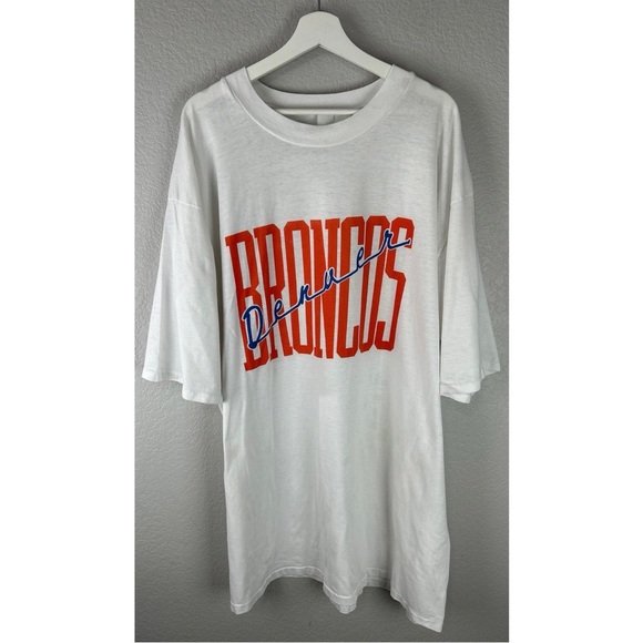 Vintage 90s Denver Broncos Single Stitch Tee, size XXL - Picture 2 of 5